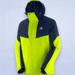 Salomon Icerocket Ski Jacket in Acid Lime/Night Sky -‎ Size Medium